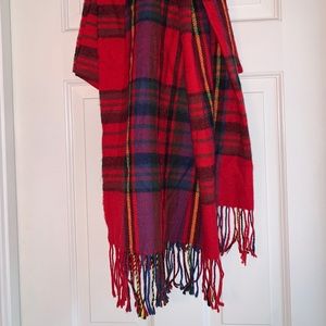 red plaid scarf